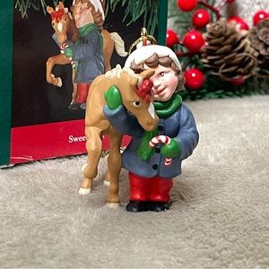 Keepsake ornament Sweet talk a foal and a boy